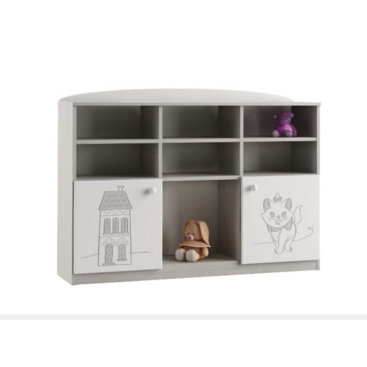 Libreria bassa MARIE 135cm bianco