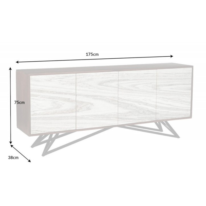 Buffet SNOW en bois d'acacia