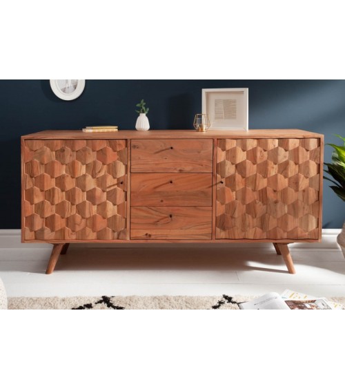 Buffet CUBE en bois massif d'acacia