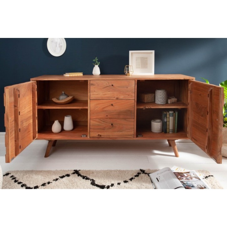 Buffet CUBE en bois massif d'acacia