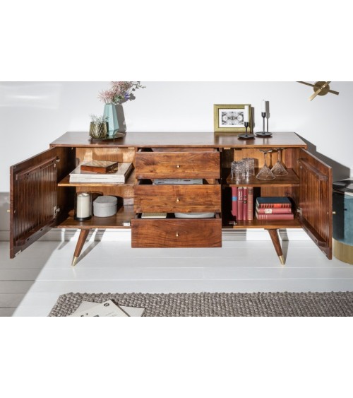 Buffet HEXAGONE bois massif d'acacia