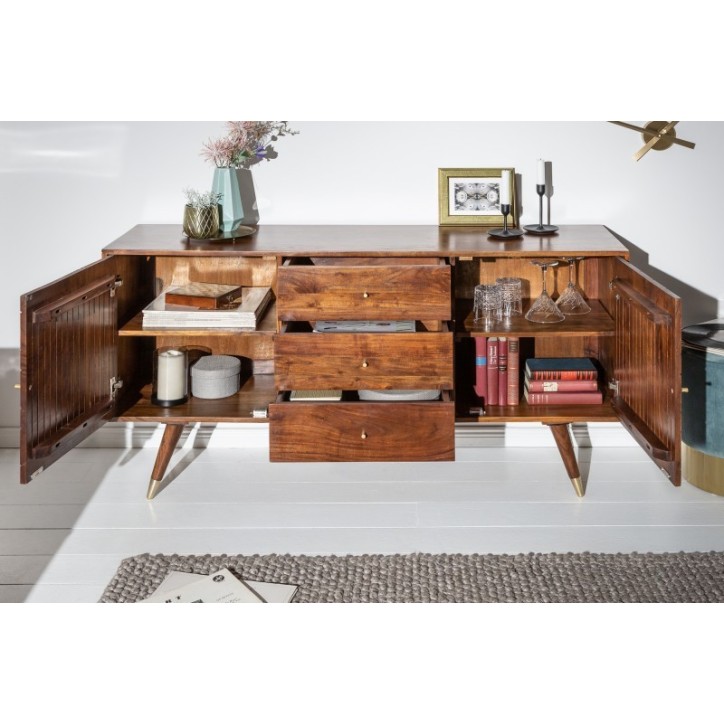 Buffet HEXAGONE bois massif d'acacia