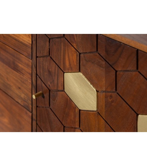 Buffet HEXAGONE bois massif d'acacia