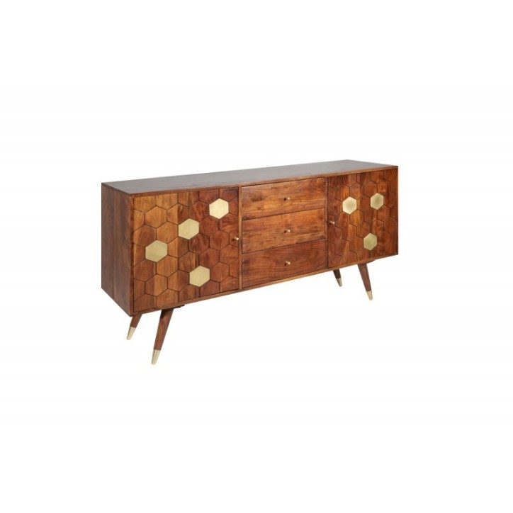 Buffet HEXAGONE bois massif d'acacia