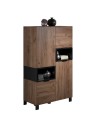 Salon complet KYOTO : table basse, meuble TV, vitrine, commode haute, (buffet)