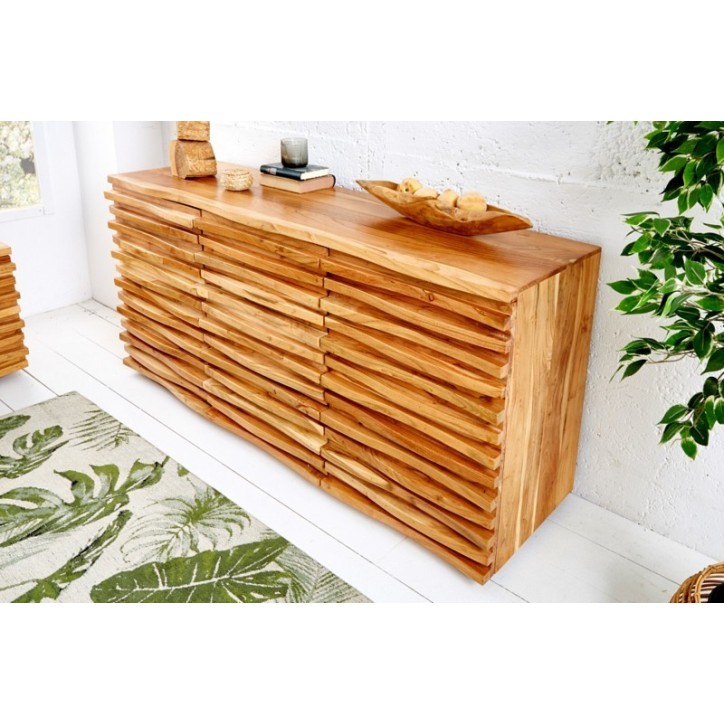 Buffet RELIEF bois massif d'acacia
