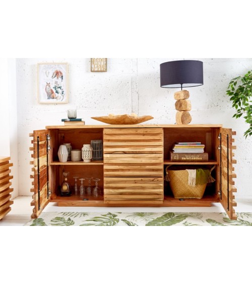 Buffet RELIEF bois massif d'acacia