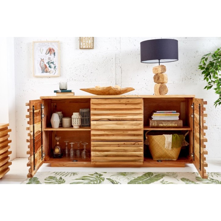Buffet RELIEF bois massif d'acacia