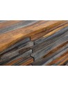 Buffet RELIEF bois massif de sheesham gris fumé