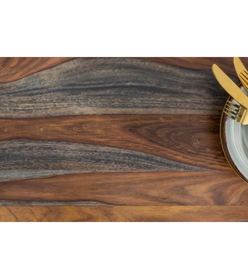 Buffet RELIEF bois massif de sheesham gris fumé