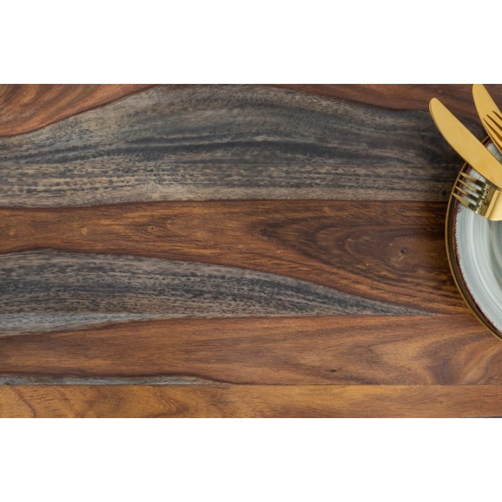 Buffet RELIEF bois massif de sheesham gris fumé