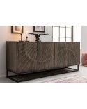 Buffet INFINITY en bois massif d'acacia gris 177 cm