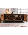 Buffet INFINITY en bois massif d'acacia gris 177 cm