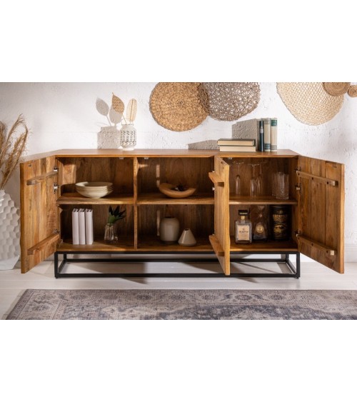 Buffet INFINITY en bois massif de manguier 140 cm