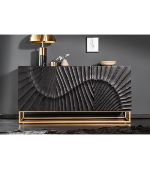 Buffet INFINITY en bois massif de manguier noir 140 cm