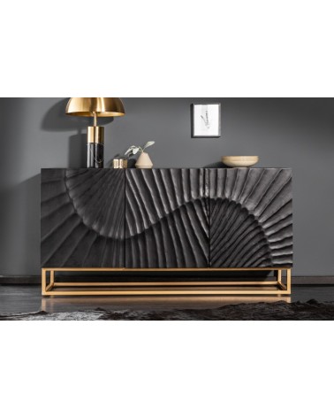 Buffet INFINITY en bois massif de manguier noir 140 cm