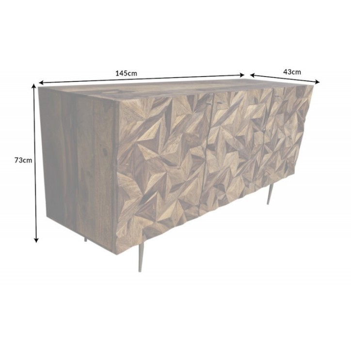Buffet PRISM bois de sheesham