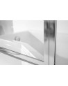 INTEGRA vasca da bagno asimmetrica con schermo doccia 3 ante ripiegabili a soffietto 150/170 x 75 cm
