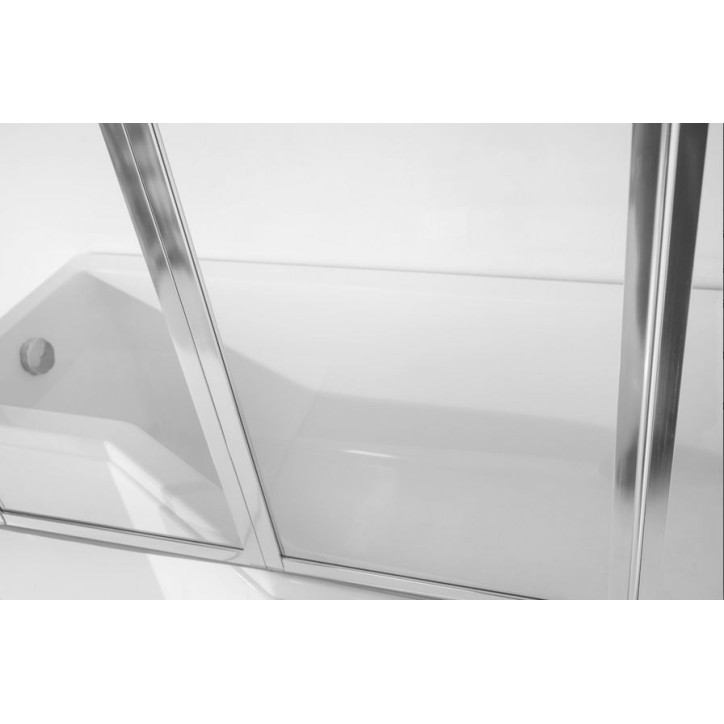 Bañera asimétrica INTEGRA 150/170x75 cm, con mampara