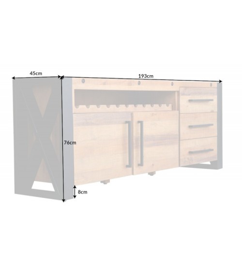 Buffet FUSION en bois massif de pin