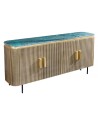 Buffet RETRO en bois massif de manguier et marbre