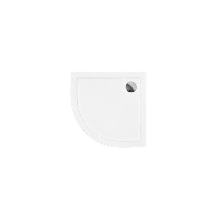 BARON 1/4 pyöreä valkoinen akryylisuihkualusta 90x90x5,5 cm