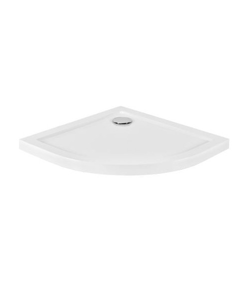 Receptor de ducha BARON 1/4 redondo acrílico blanco 90x90x5.5 cm