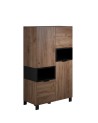 Salon complet KYOTO : table basse, meuble TV, vitrine, commode haute, (buffet)