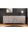 Buffet BARK en bois de manguier noir et blanc