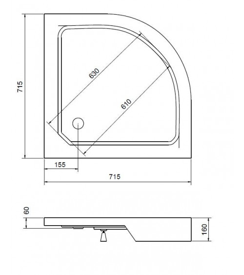 Base de duche FLATIK, base de duche de design - móveis de casa de banho