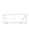 Vasca da bagno freestanding FORTUNA 160 x 70 x 63 cm
