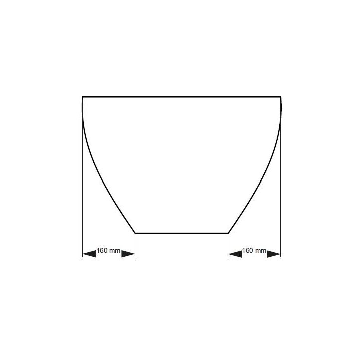 Vasca da bagno freestanding FORTUNA 160 x 70 x 63 cm