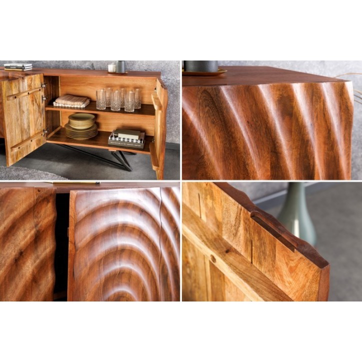 Buffet CIRCLE en bois de manguier