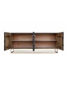 Buffet CIRCLE en bois de manguier noir et blanc
