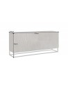 Buffet CIRCLE en bois de manguier noir et blanc