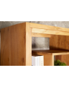Etagère cubus miel d'acacia 190cm métal noir