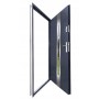 Porte d'entrée 80 cm en acier inoxydable anthracite