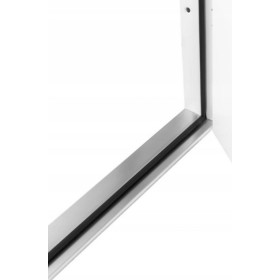 Porte d'entrée 80 cm en acier inoxydable blanc