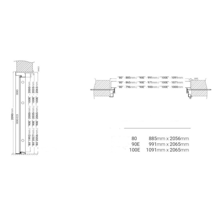 Porte d'entrée KALA 90 cm H1 en acier inoxydable Anthracite