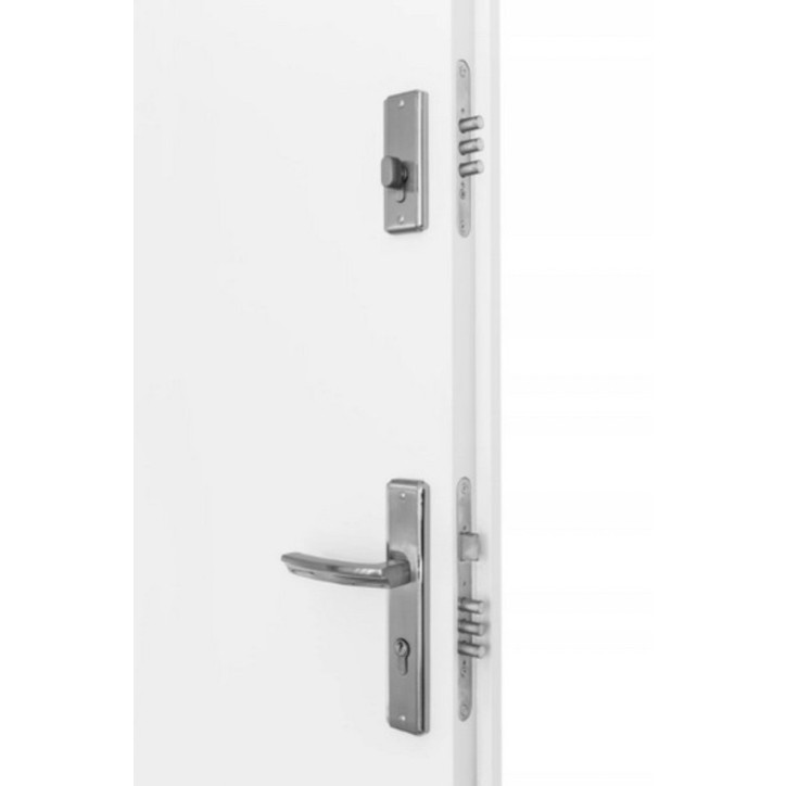 Porte d'entrée 80 cm en acier inoxydable anthracite