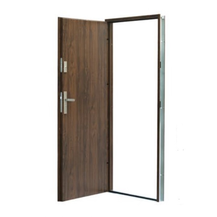 Porte d'entrée KALA 90 cm H1 en acier inoxydable blanc