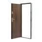 Porte d'entrée KALA 90 cm H1 en acier inoxydable blanc