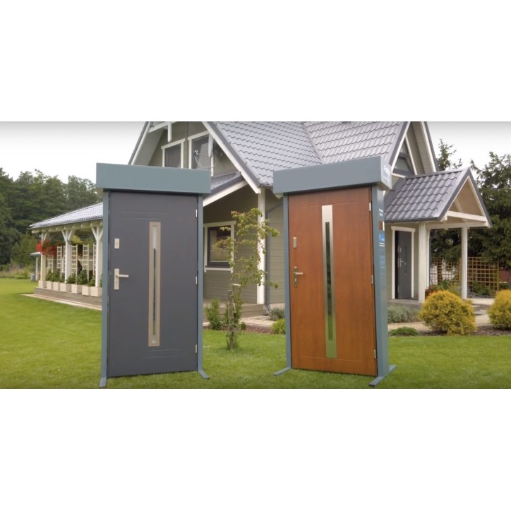 Porte d'entrée Venus 80 cm 72 mm en acier inoxydable en 3 coloris