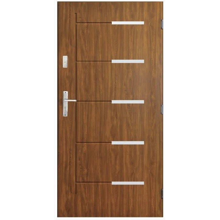 Porte d'entrée CANCUN  80 cm POUSSANT en acier inoxydable en plusieurs couleurs