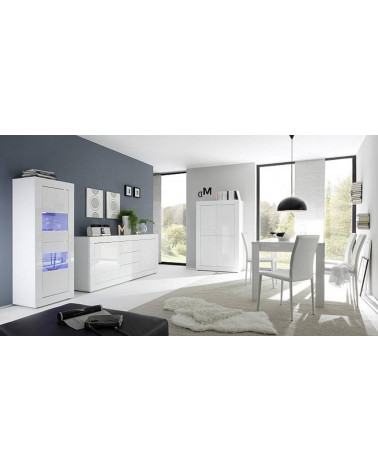 Table de salon BASIC, 140x90 cm, blanc