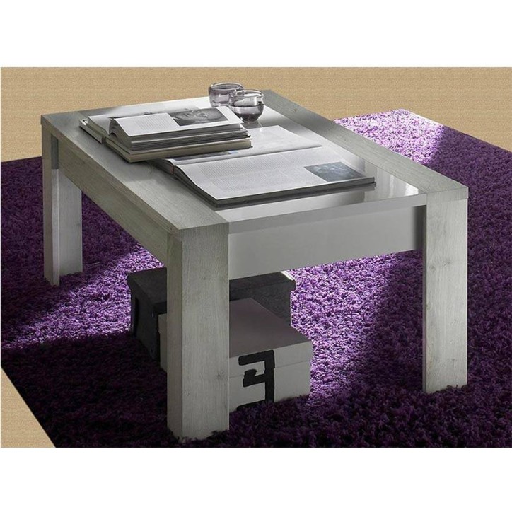 Mesa de centro MARCO, 122 cm pino blanco
