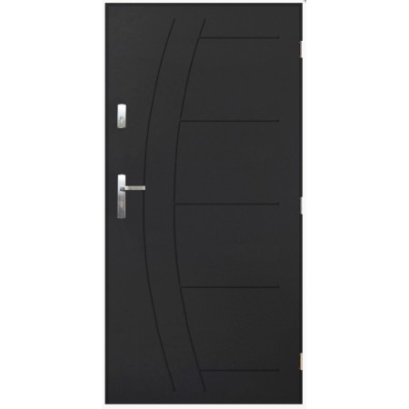 Porte d'entrée CASABLANCA 80 cm en acier inoxydable en plusieurs couleurs
