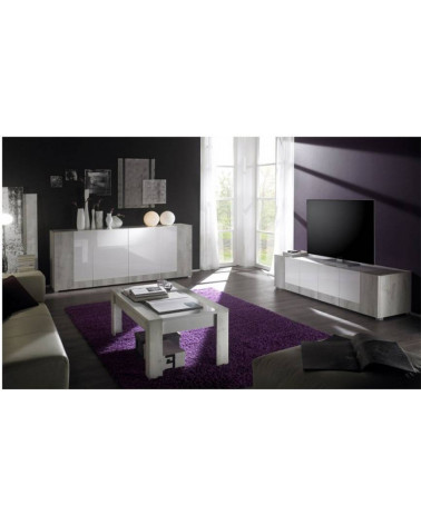 Tavolino MARCO, 122 cm pino bianco