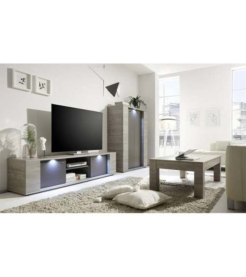 Tavolo basso MELBOURNE, design 140 cm bianco - progettazione di mobili tv - presentazione negozio