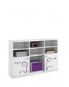 Libreria bassa ORCHID VIOLET,135 cm bianco